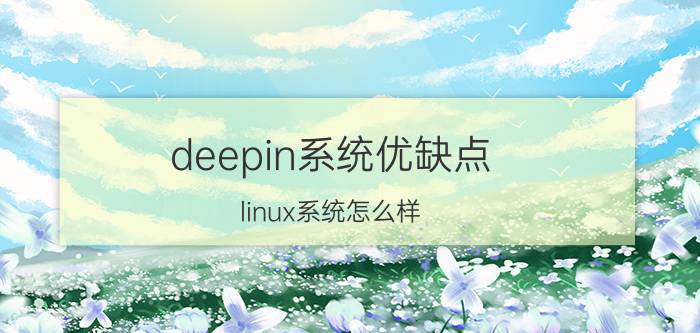 deepin系统优缺点 linux系统怎么样？